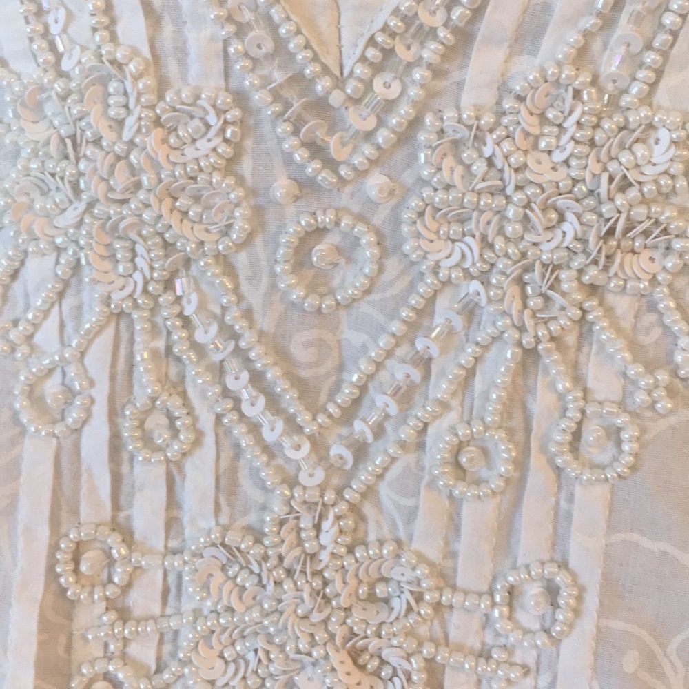 Amazing Pearl Beading Lilly Pulitzer White Tunic S - Picture 4 of 8